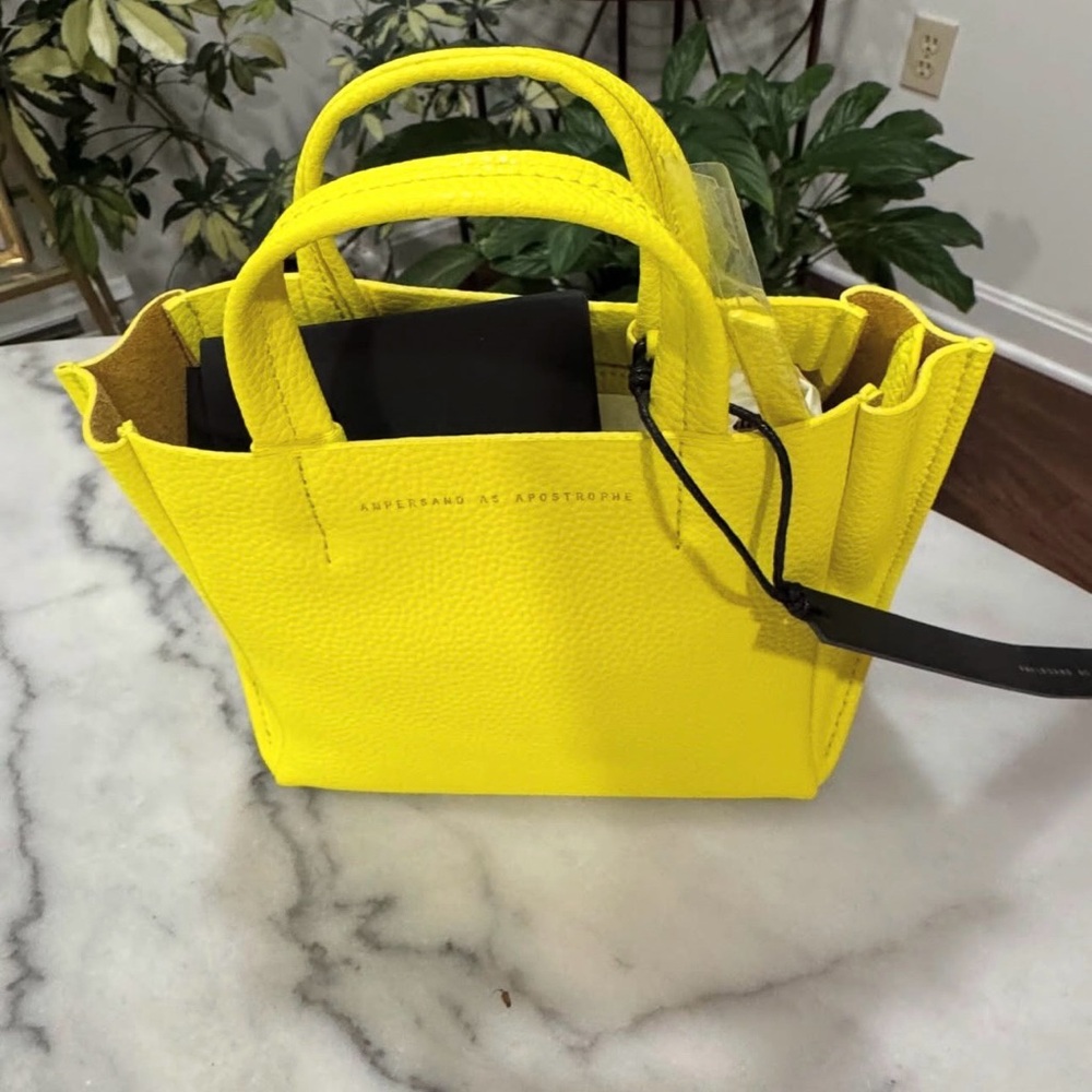Ampersand As Apostrophe Vibrant NeonYellow Micro Tote Bag